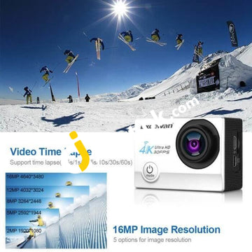 Excelvan Q8 2 Inch Wi-Fi Action Cam 16Mp 4K 30Fps Waterproof Sports Camera - Imported From Uk